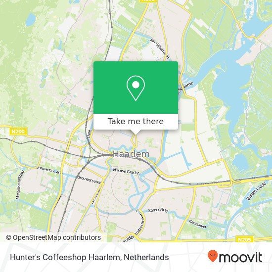 Hunter's Coffeeshop Haarlem, Schoterweg 66 kaart