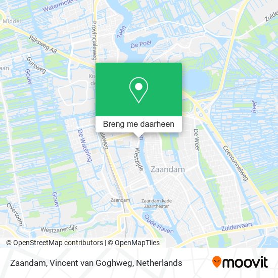 Zaandam, Vincent van Goghweg kaart