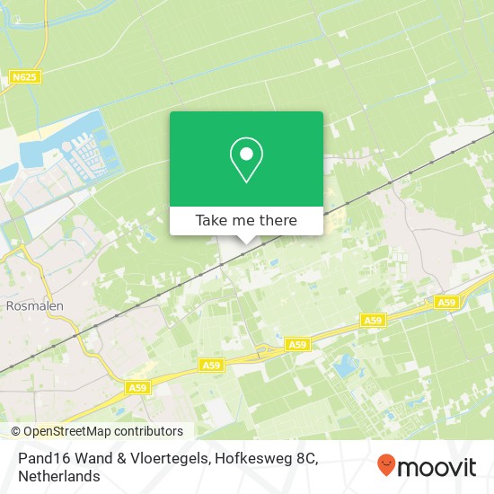 Pand16 Wand & Vloertegels, Hofkesweg 8C kaart