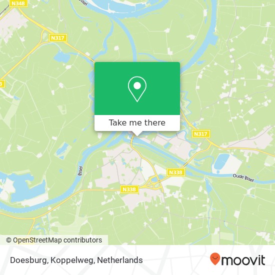 Doesburg, Koppelweg kaart