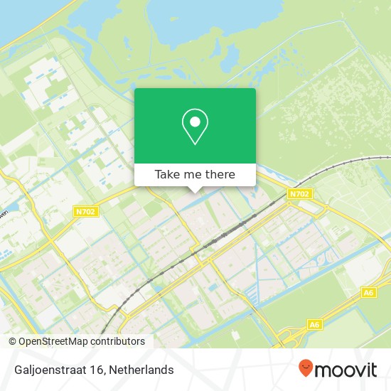 Galjoenstraat 16, 1335 SR Almere-Buiten kaart