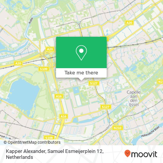 Kapper Alexander, Samuel Esmeijerplein 12 kaart