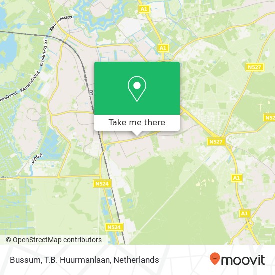 Bussum, T.B. Huurmanlaan kaart