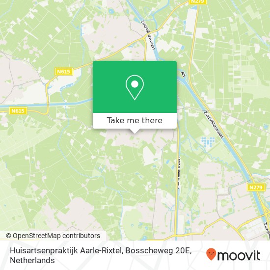 Huisartsenpraktijk Aarle-Rixtel, Bosscheweg 20E kaart