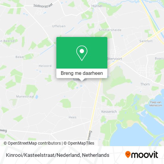 Kinrooi / Kasteelstraat / Nederland kaart