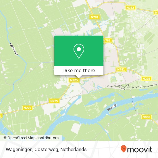 Wageningen, Costerweg kaart
