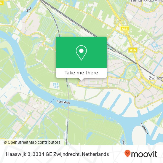Haaswijk 3, 3334 GE Zwijndrecht kaart