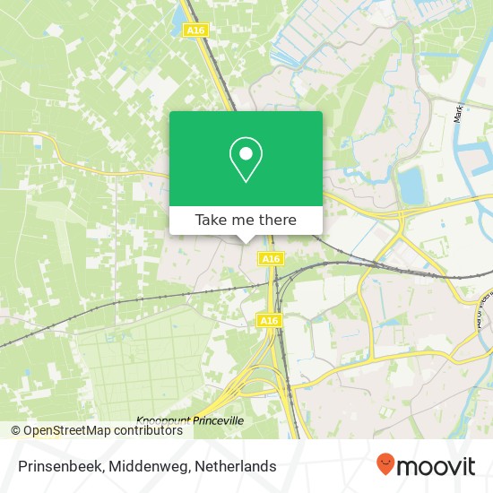 Prinsenbeek, Middenweg kaart