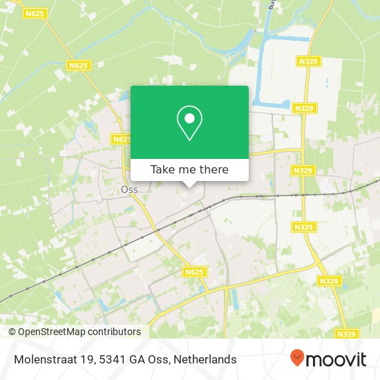 Molenstraat 19, 5341 GA Oss kaart