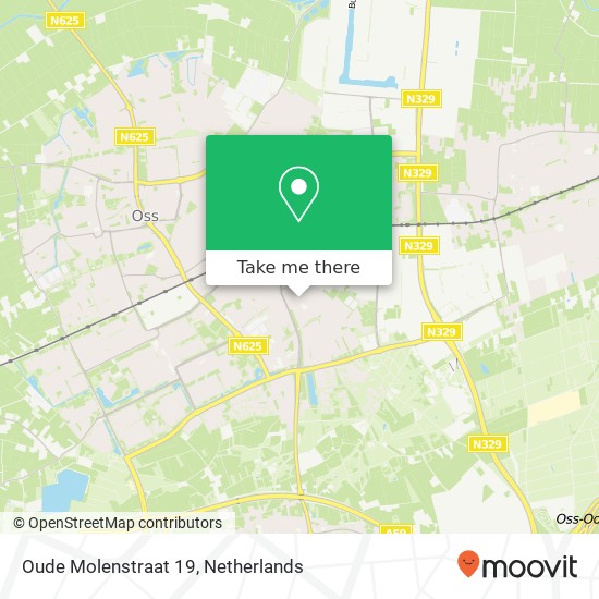 Oude Molenstraat 19, 5342 GA Oss kaart