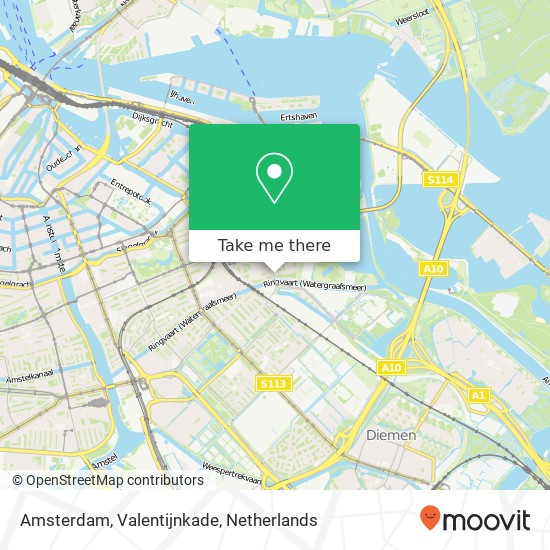 Amsterdam, Valentijnkade kaart