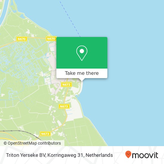 Triton Yerseke BV, Korringaweg 31 kaart