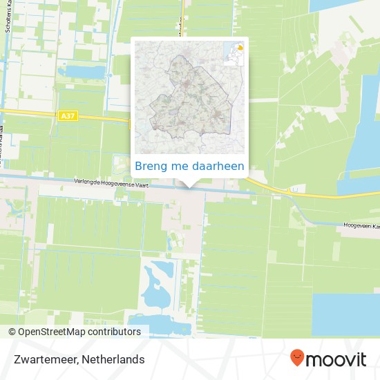 Zwartemeer, Eemslandweg 72 kaart