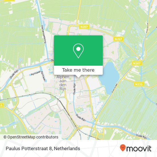 Paulus Potterstraat 8, 2406 TX Alphen aan den Rijn kaart