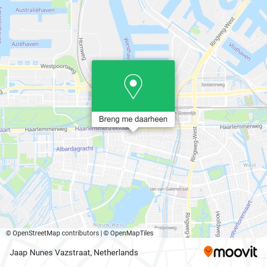 Jaap Nunes Vazstraat kaart