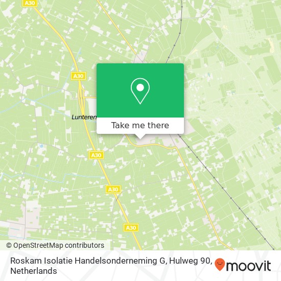 Roskam Isolatie Handelsonderneming G, Hulweg 90 kaart