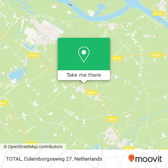 TOTAL, Culemborgseweg 27 kaart