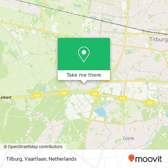 Tilburg, Vaartlaan kaart