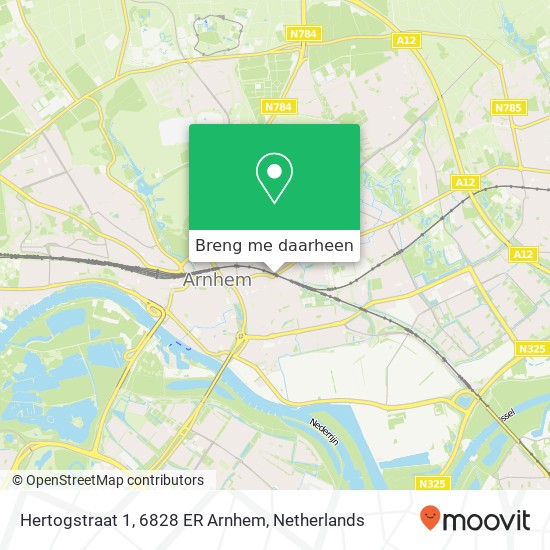 Hertogstraat 1, 6828 ER Arnhem kaart