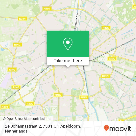 2e Johannastraat 2, 7331 CH Apeldoorn kaart