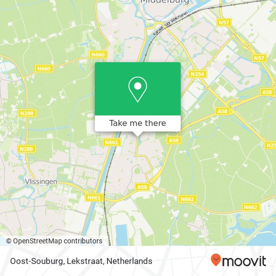 Oost-Souburg, Lekstraat kaart