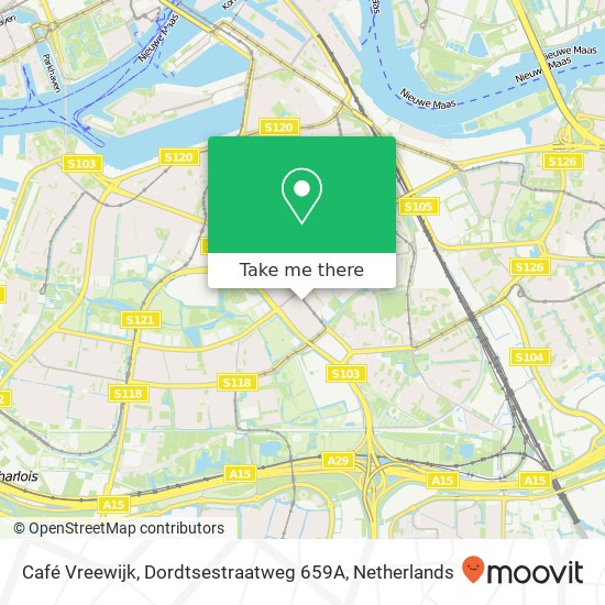 Café Vreewijk, Dordtsestraatweg 659A kaart