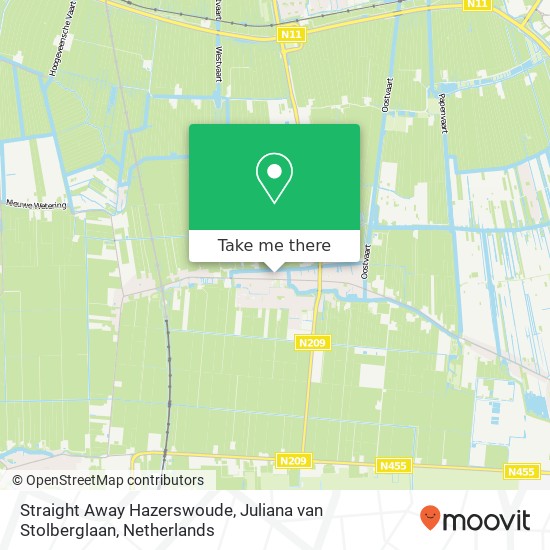 Straight Away Hazerswoude, Juliana van Stolberglaan kaart