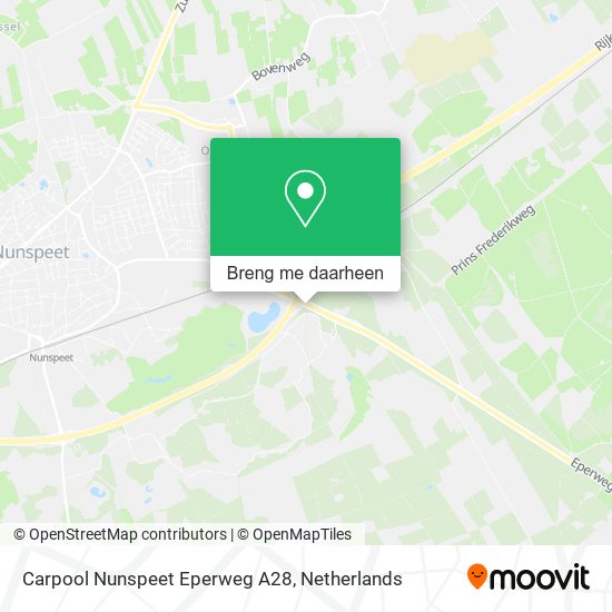 Carpool Nunspeet Eperweg A28 kaart