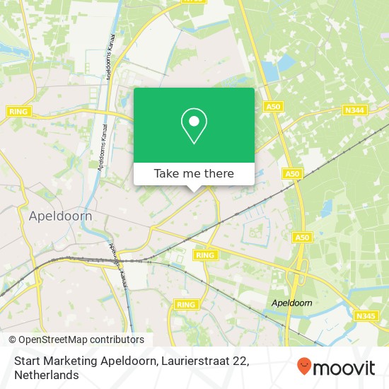 Start Marketing Apeldoorn, Laurierstraat 22 kaart