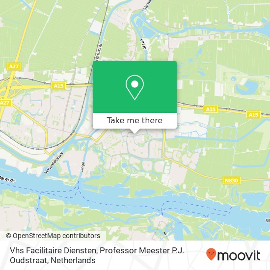 Vhs Facilitaire Diensten, Professor Meester P.J. Oudstraat kaart