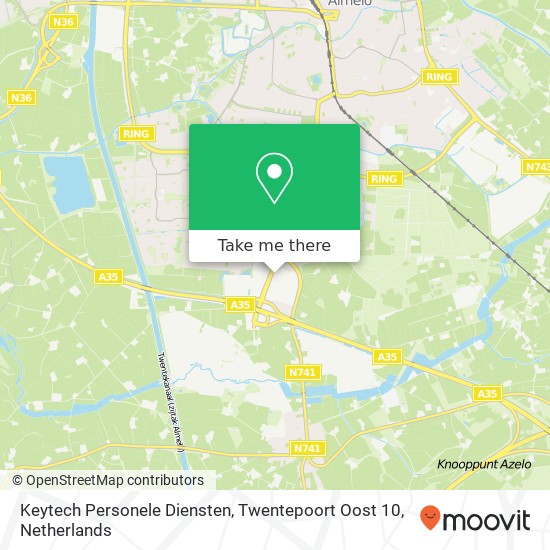 Keytech Personele Diensten, Twentepoort Oost 10 kaart