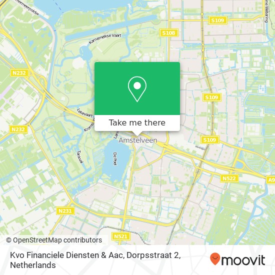 Kvo Financiele Diensten & Aac, Dorpsstraat 2 kaart