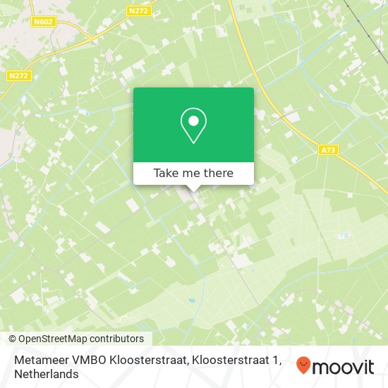 Metameer VMBO Kloosterstraat, Kloosterstraat 1 kaart