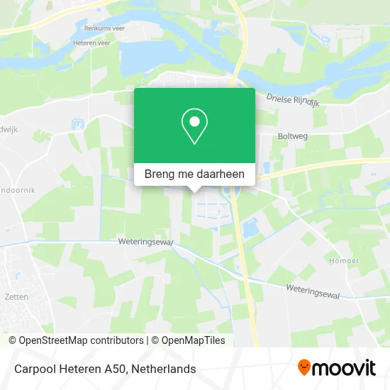 Carpool Heteren A50 kaart