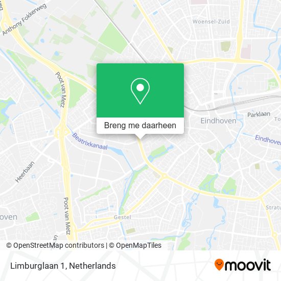 Limburglaan 1 kaart