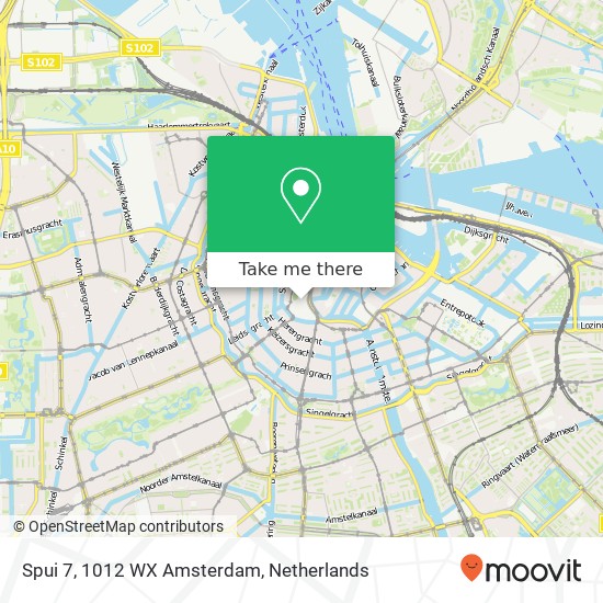 Spui 7, 1012 WX Amsterdam kaart