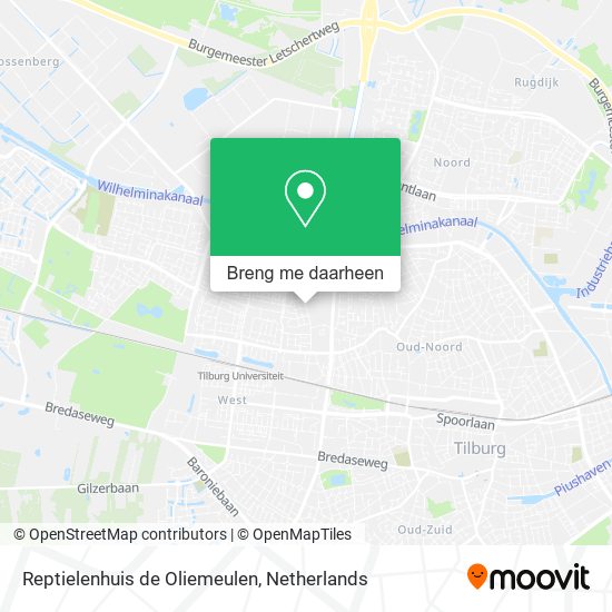 Reptielenhuis de Oliemeulen kaart