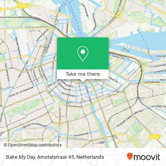 Bake My Day, Amstelstraat 45 kaart