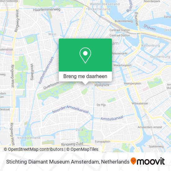 Stichting Diamant Museum Amsterdam kaart