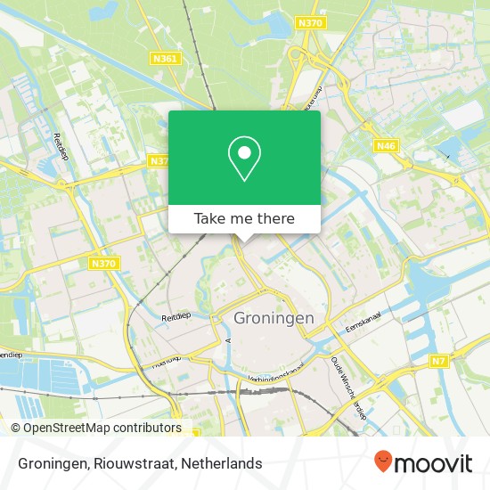 Groningen, Riouwstraat kaart