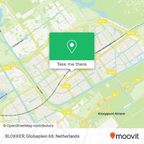 BLOKKER, Globeplein 68 kaart