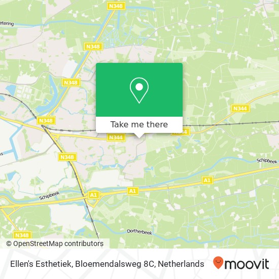 Ellen's Esthetiek, Bloemendalsweg 8C kaart