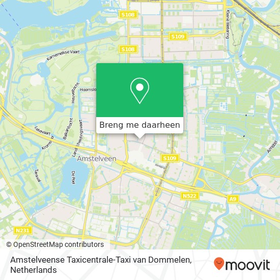 Amstelveense Taxicentrale-Taxi van Dommelen kaart