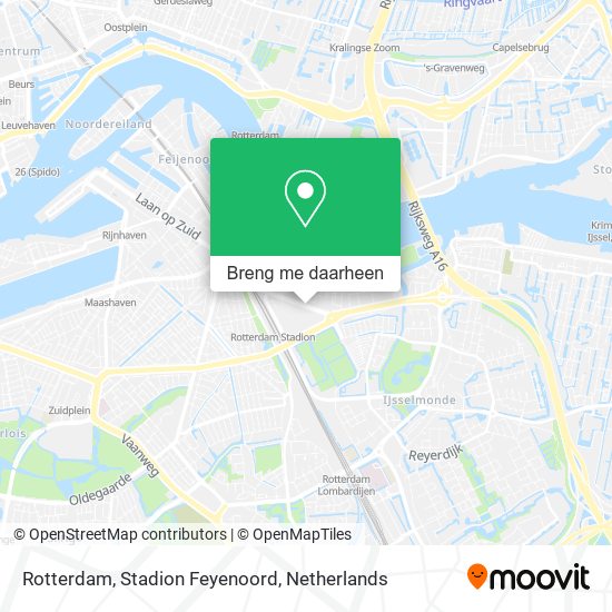 Rotterdam, Stadion Feyenoord kaart