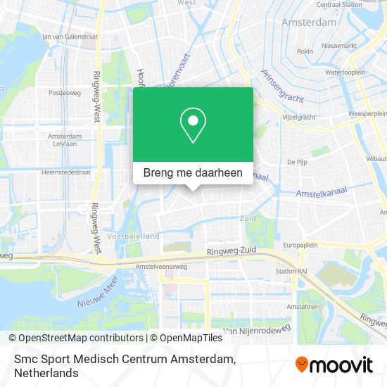 Smc Sport Medisch Centrum Amsterdam kaart