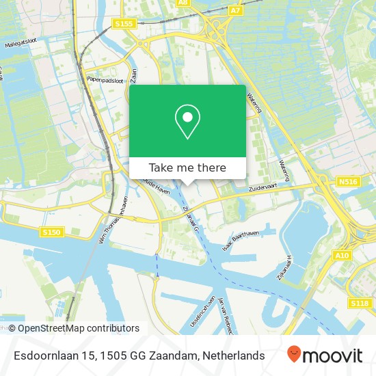 Esdoornlaan 15, 1505 GG Zaandam kaart