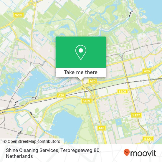 Shine Cleaning Services, Terbregseweg 80 kaart