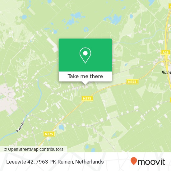 Leeuwte 42, 7963 PK Ruinen kaart