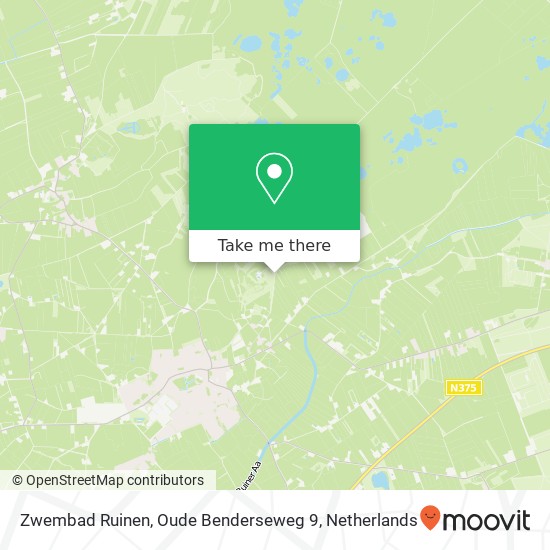 Zwembad Ruinen, Oude Benderseweg 9 kaart