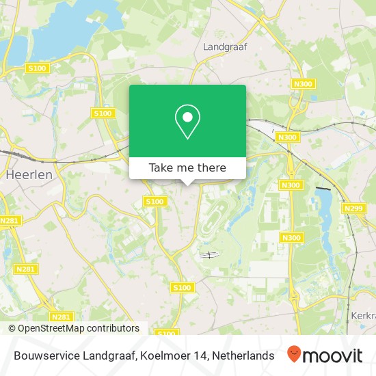 Bouwservice Landgraaf, Koelmoer 14 kaart